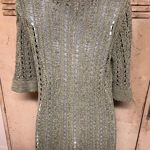 Susan Bristol Cotton/Nylon Open Weave Sweater Size M - Picture 8 of 8